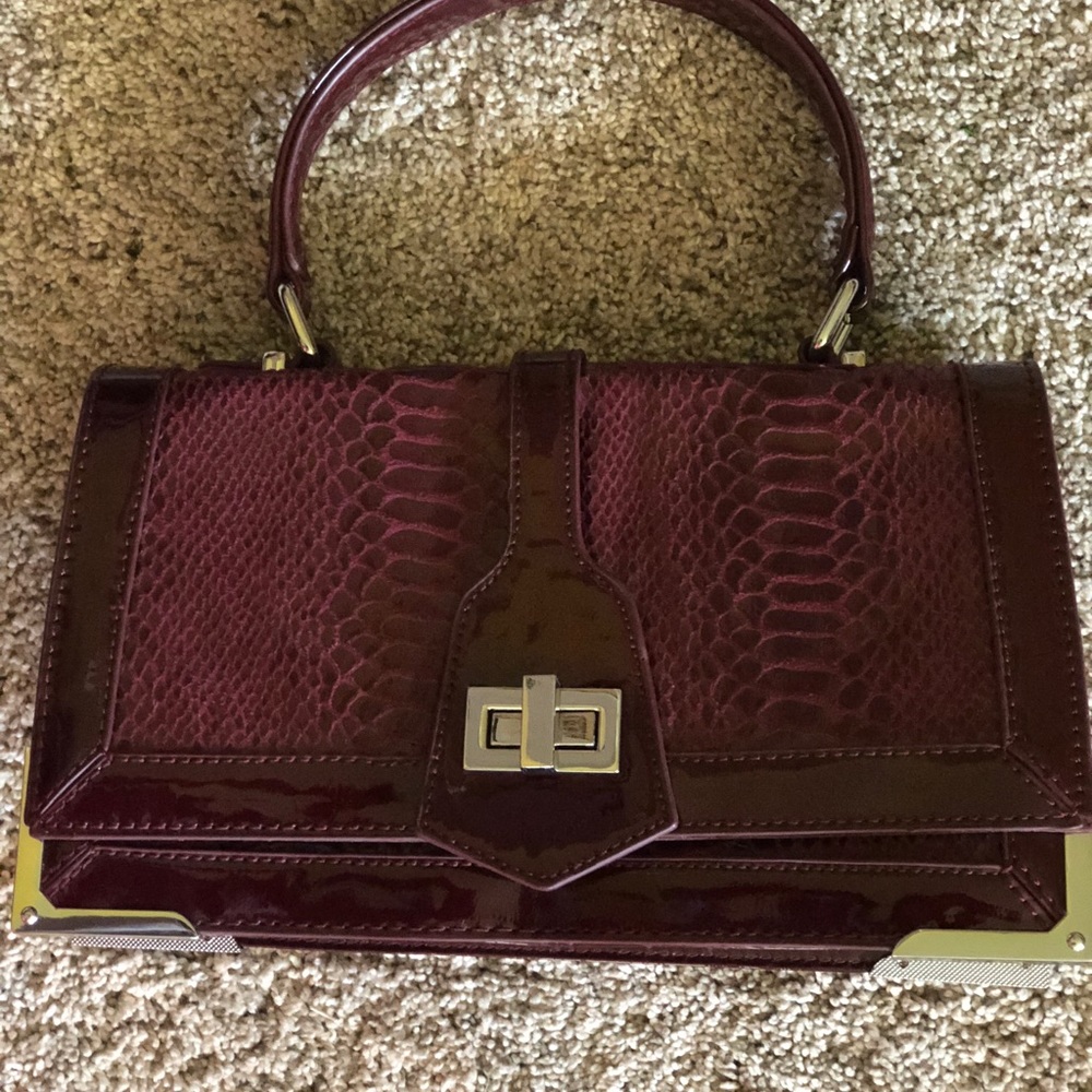 White House black market textured handle bag